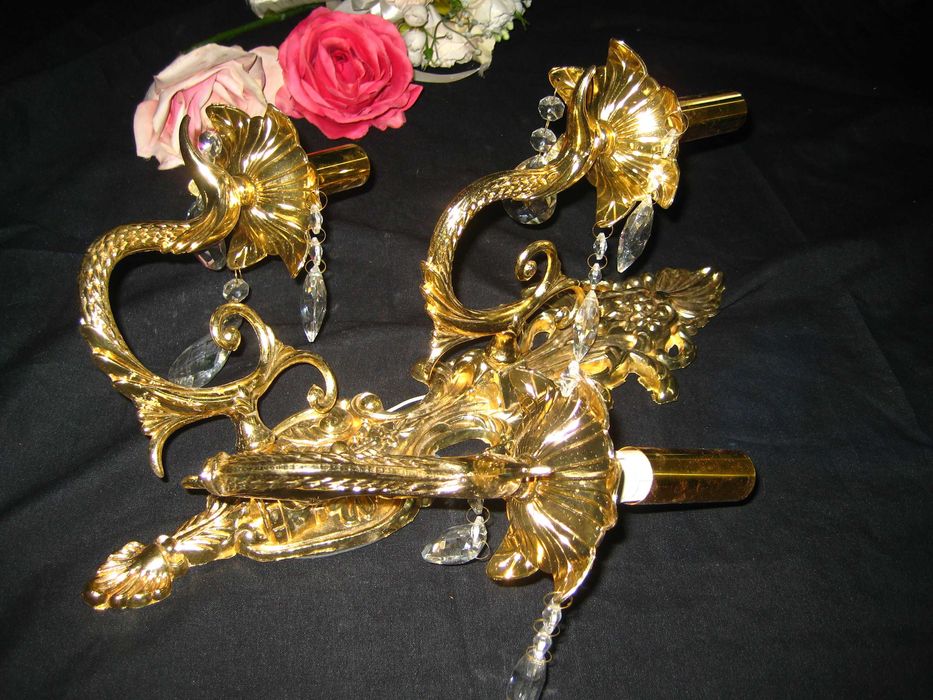 Бра Бронзовое светильник позолоченный