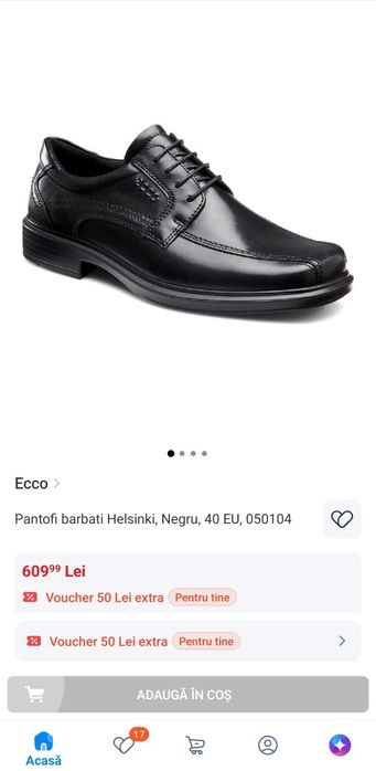 Pantofi Ecco helsinki piele