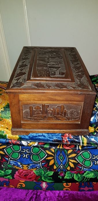 Уникальный Антикварный Ларец до 1917 года с видом Архитектуры Самаркан