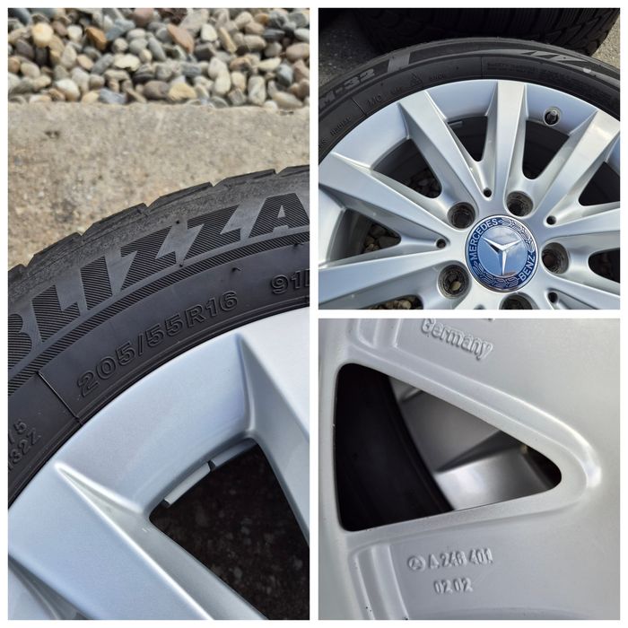 Roti/Jante Mercedes A B Class W246 W242 anvelope iarna 205 55 16