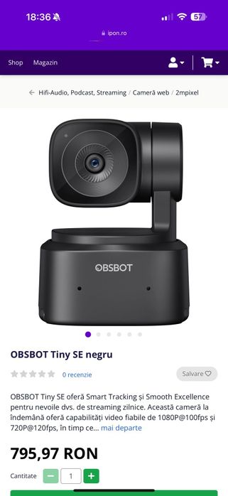 Camera web sigilata funcție urmărire