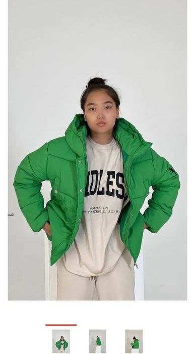 Куртка весна-осень  зелёного цвета Рр46-48.