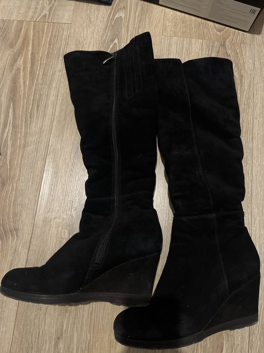 Зимние сапоги замша шерсть