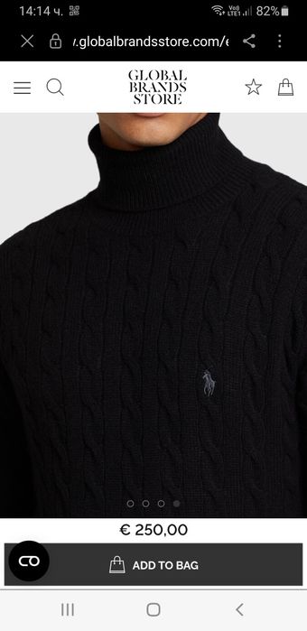 POLO Ralph Lauren Cable Wool / POLO  XL НОВО ОРИГИНАЛ Мъж Пуловер Поло