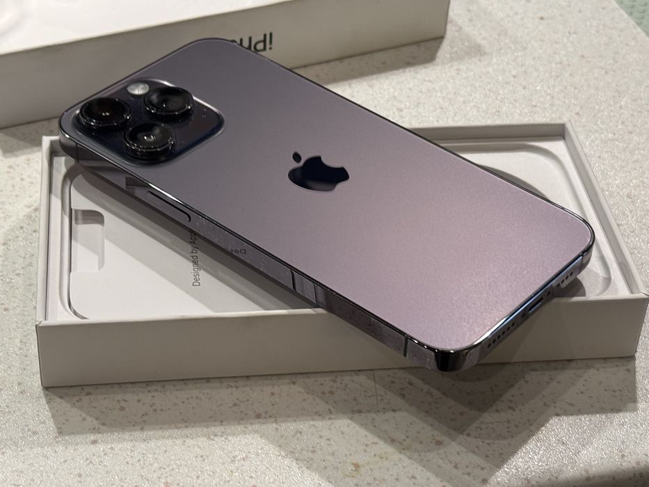 iPhone 14 Pro Max 128GB Deep Purple – Перфектен, 100% Батерия!