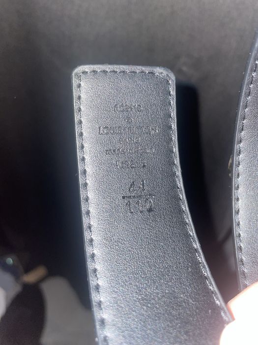 Curea Louis Vuitton neagra XL aur