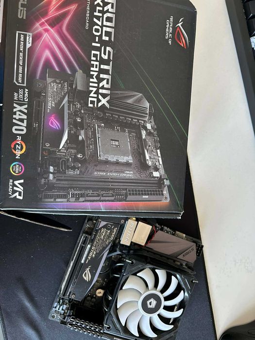 Placa de baza ITX ROG STRIX X470-I + RYZEN 7 5700G + 32 GB RAM 3200 Mhz DDR4 - High End AM4 - APU