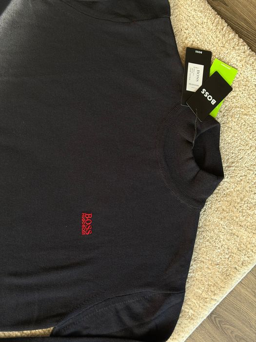 BOSS HUGO BOSS мъжки пуловер тъмно син цвят XXL