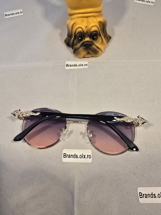 Set Ochelari de soare Cartier Round Pink,  made in Italy