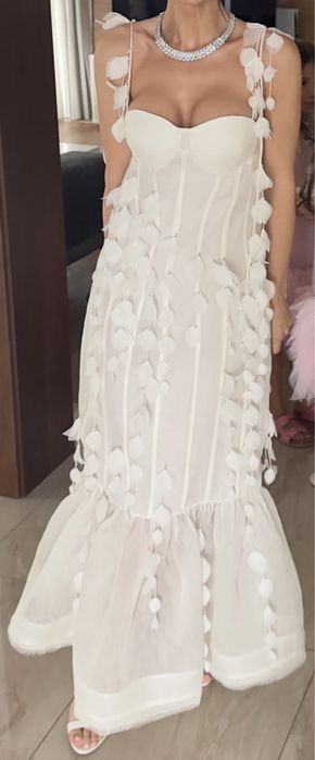Rochie de mireasa + voal potrivita pt marimile XS si S