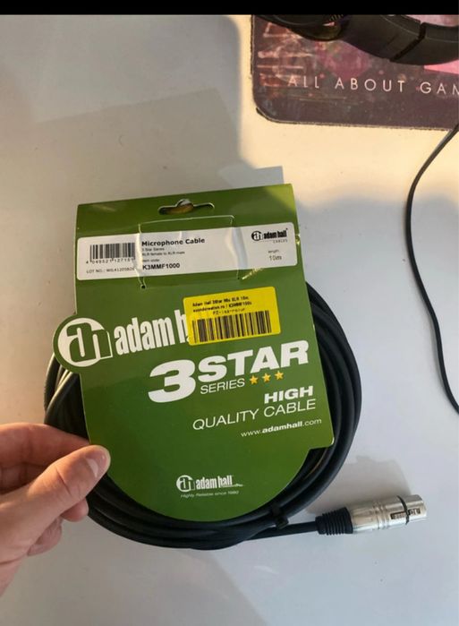 Cablu XLR nou nout casti/boxe/consola/dj 10M