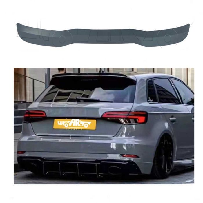 Eleron Lip pentru luneta Audi A3 Hatchback 2013-2020, Negru Lucios