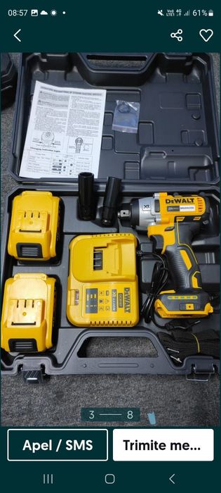 Pistol impact Dewalt cu acumulator