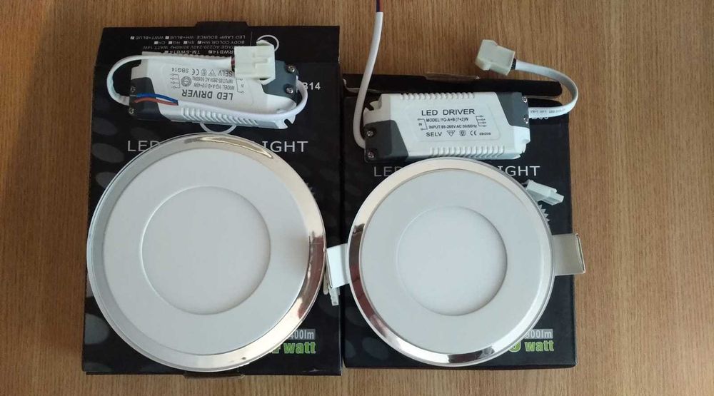 Lampa incastrata LED (cu doua culori: alb/albastru) - spot LED