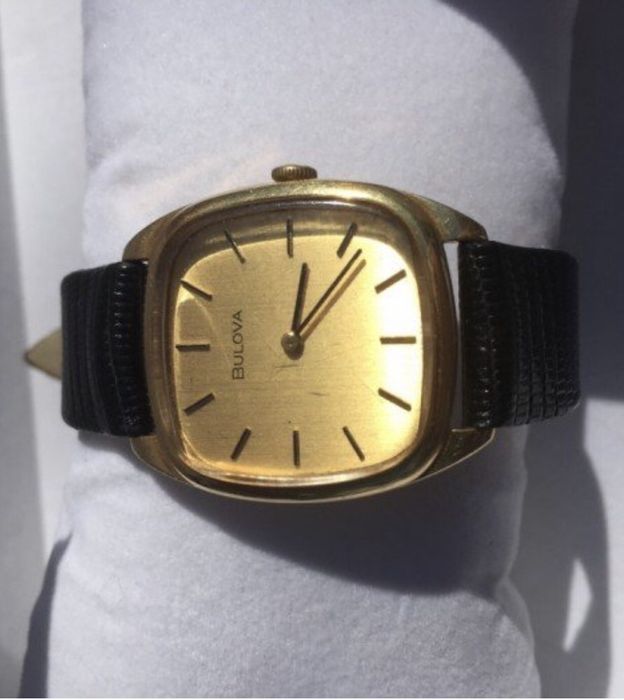 Ceas Bulova unisex barbatesc dama din aur masiv 18K automatic mecanic