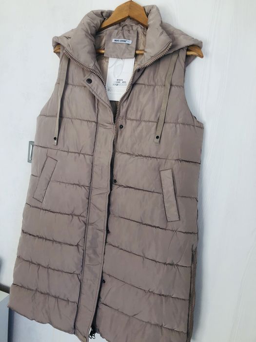 Дълъг бежов елек MONTE CERVINO