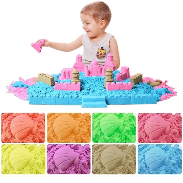Кинетический песок 5 г с бассейном и формочками Kinetic sand