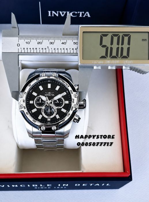 INVICTA Speedway Silver Steel 50 mm, Инвикта нов мъжки часовник
