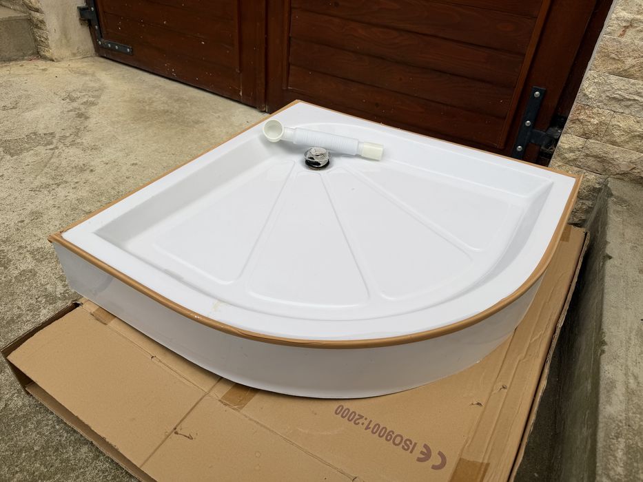 Cadita dus acril 80x80x15 rotunjit si infoliat