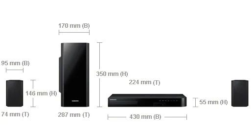 Sistem Home Cinema 2.1, 3D cu Blu-ray Samsung HT-H5200