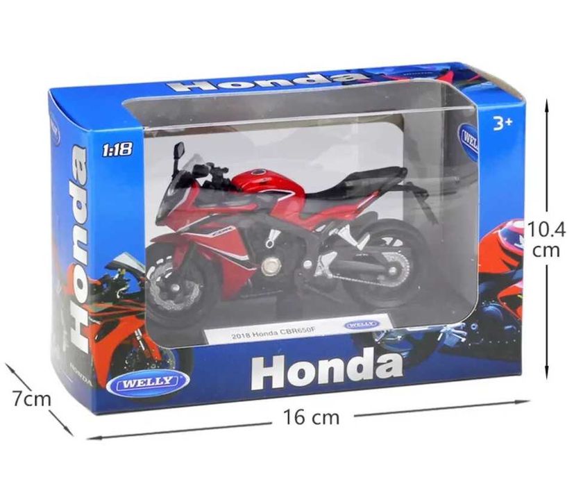 Macheta Moto HONDA CBR 650F 2018, Noua in Cutie,Scara 1:18,Prod. Welly