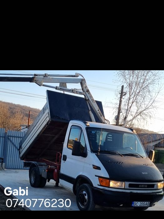 Vand iveco basculabil cu macara