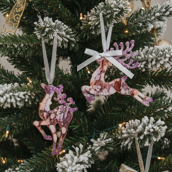 Ёлочные игрушки из эпоксидной смолы