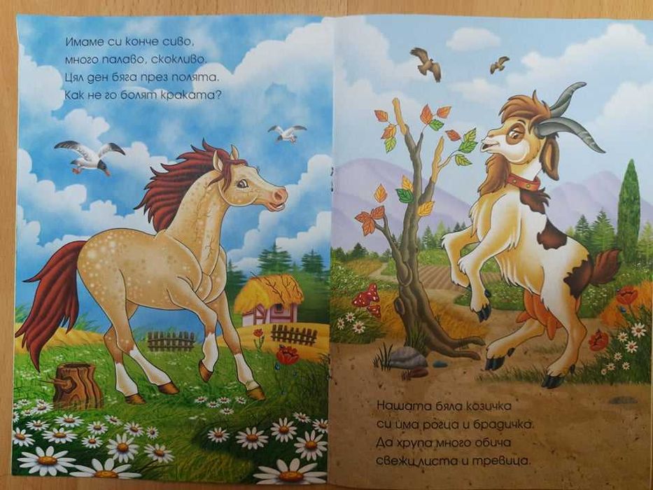 Детски книжки "Рапунцел" и "Домашните животни"