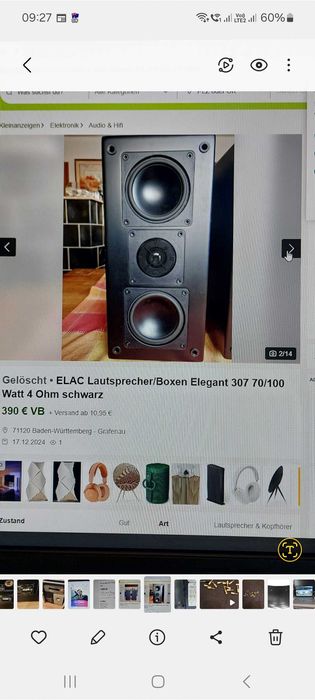 Boxe raft foarte rare Elac Elegant 307- 100 Watt -9,5 kg/buc