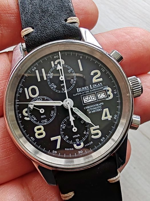 Ceas Berry Logan Automatic Chronograph 41 mm Funcționează Impecabil!