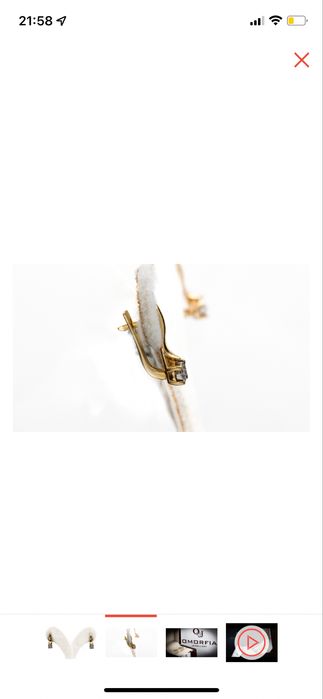 Серьги Grant с этикеткой