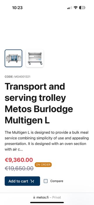 Burlodge masa de servire cu dulap de regenerare