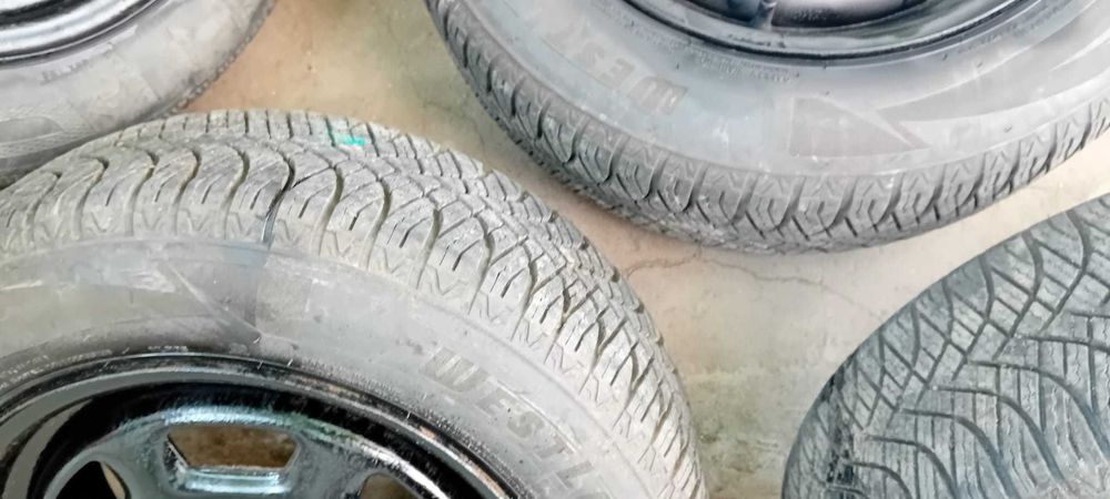 jante (4 prezoane) +anvelope 185/60/R14-all season +capace