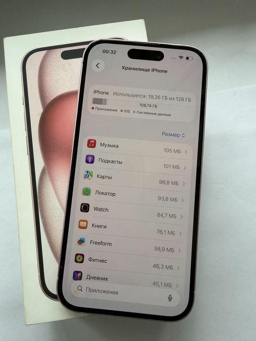 Айфон 15, 127 гб, акб 79%