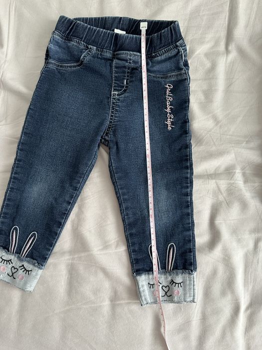 Lot 2 pulovere si 2 pantaloni fetite 86 cm, 12-18 luni