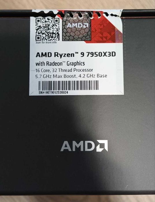 Продавам: AMD Ryzen 9 7950X3D – Топ процесор за гейминг и работа!