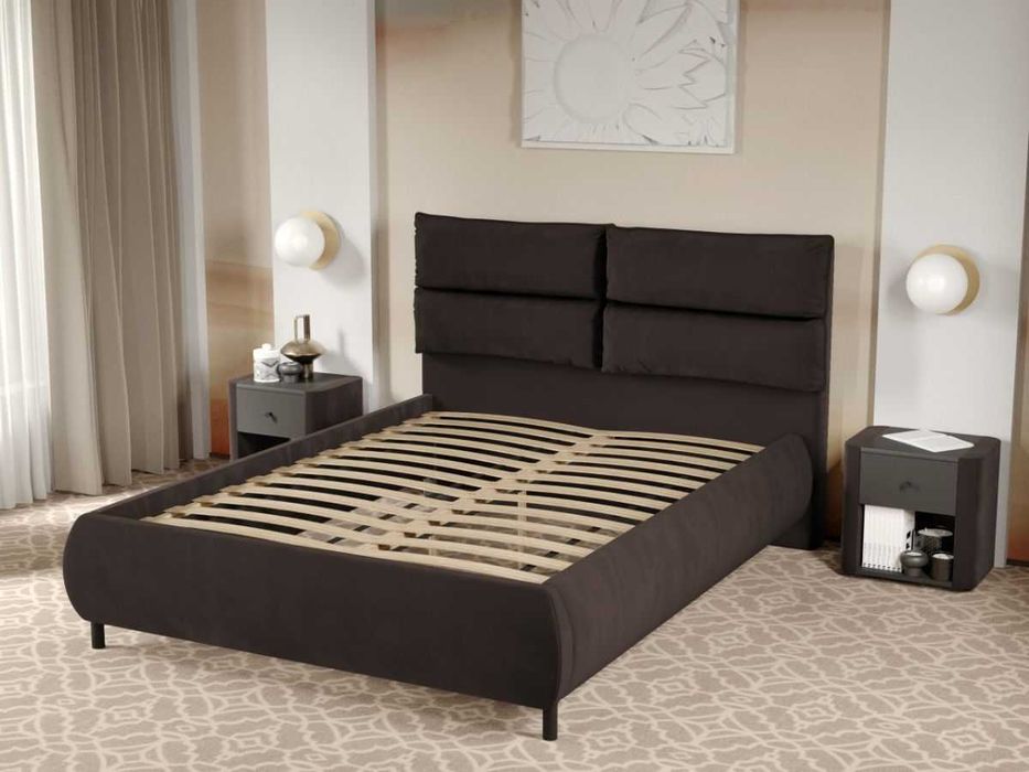 Pat Tapitat Cairo fix Maro Velluto 6 cu perne pe spatar