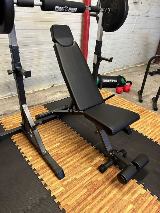 Set Fitness: Banca+ Suport+ Greutati 100 kg+ Protectie Podea