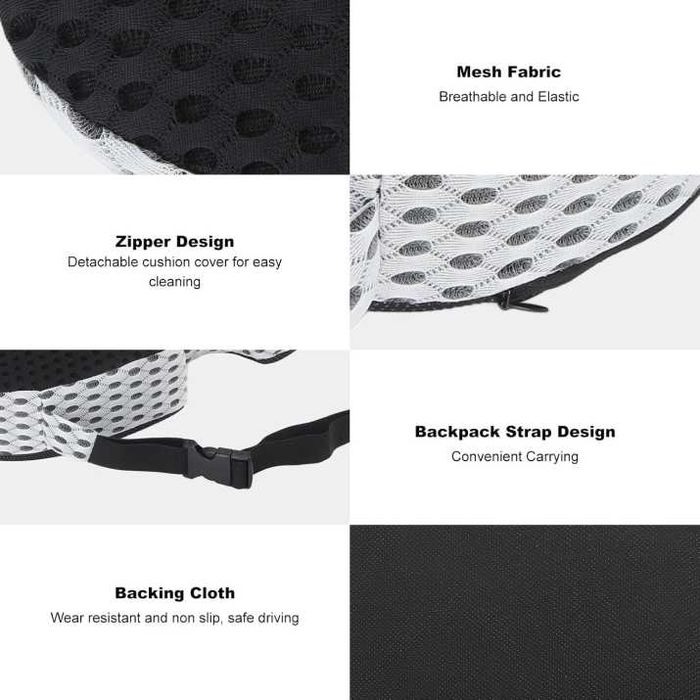 Ергономична седалка с мемори пяна и 3D мрежа – за офис, дом, автомобил