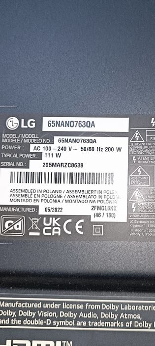 Vînd tv LG  4 k display spart diagonala 164
