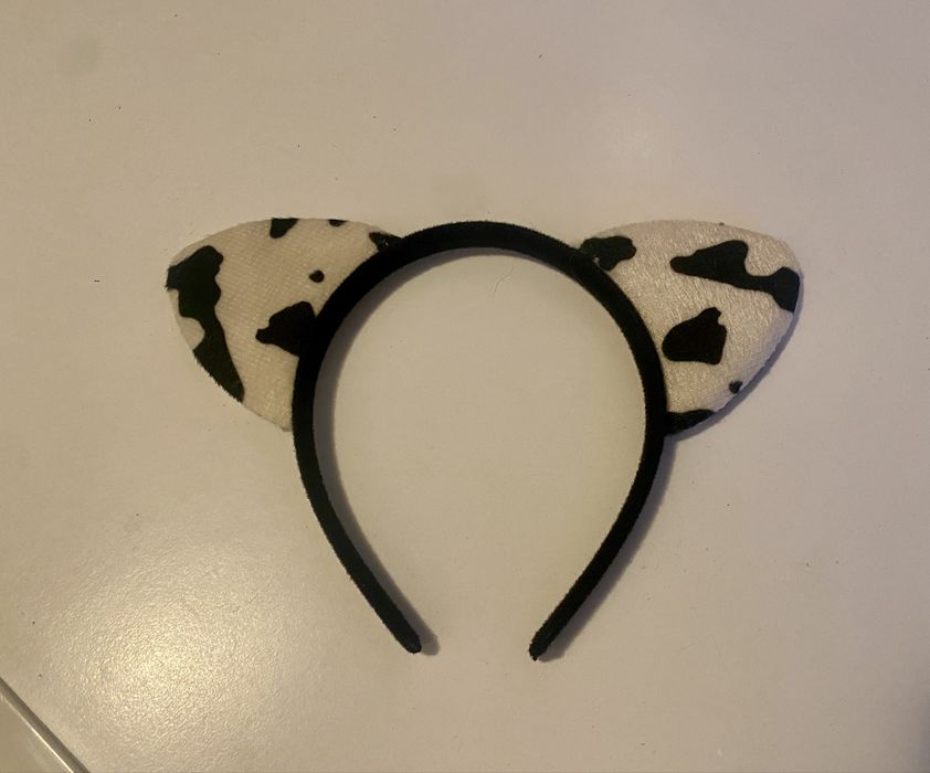 Bentiță Urechi de Vaca Cow Print - Perfectă Costum Halloween