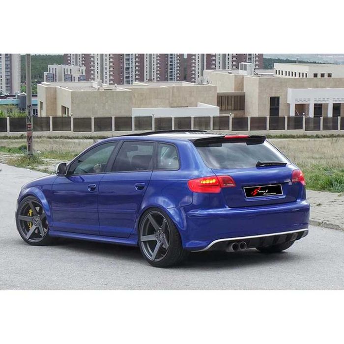 Спойлер за Audi A3 2003 до 2008 8P с 2 и 4 врати - RS3 Style черен лак