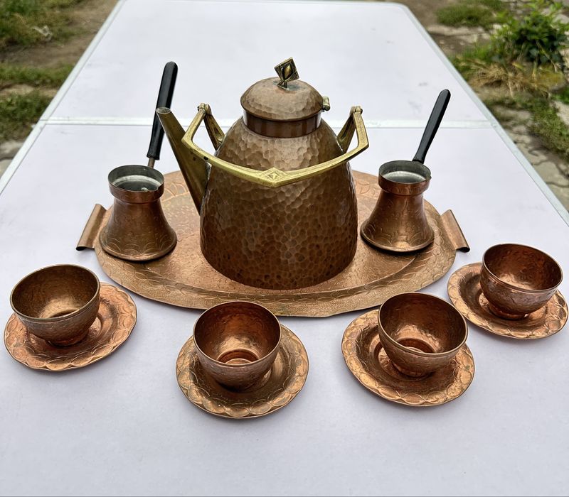 Set cafea de cupru