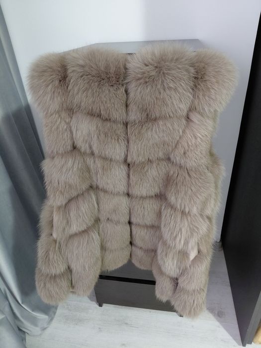 Vesta Blana naturala de vulpe