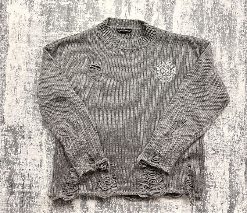 Chrome Hearts Bluza \ Pulover | Distressed Sweater