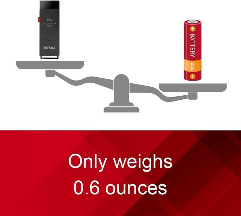Скоростная Usb Флешка BUFFALO External SSD 1TB  USB 3.2 Gen 2