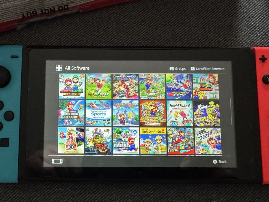 Consola gaming nintendo switch , modat cu 50 jocuri , pachet full