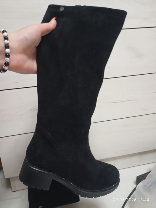 сапоги демисезонные замшевые