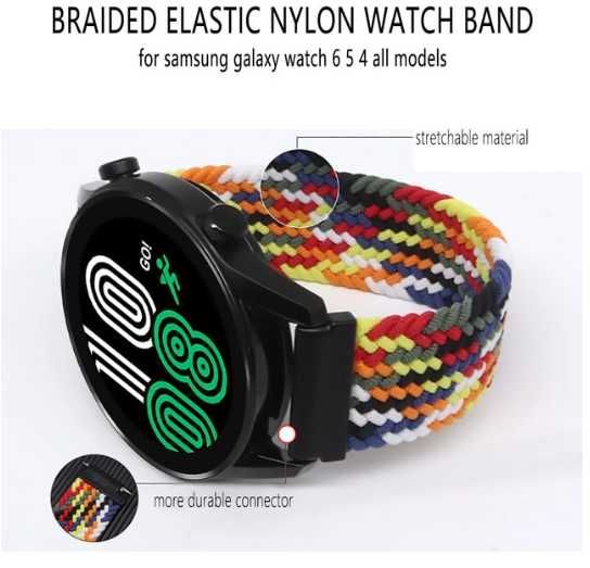 4 броя ластични верижки за Samsung Galaxy Watch 7/6/5/4, 40mm 44mm