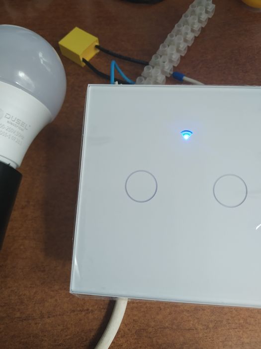 Умный WiFi  Tuya , Smart Life настенный сенсорный выключатель.